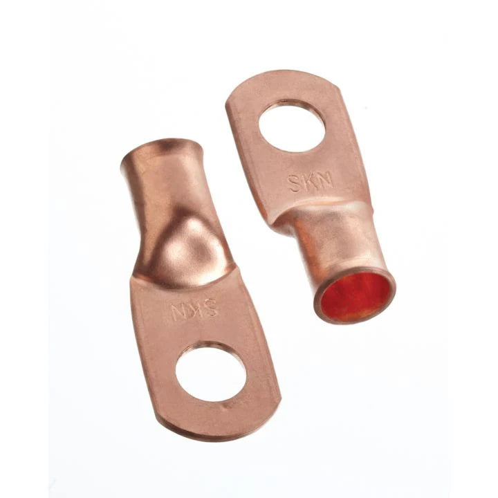 BC120860 MotoMaster Copper Battery Cable Ends/Terminal Lugs/Ring Terminals, 1-Gauge, 3/8-in Stud
