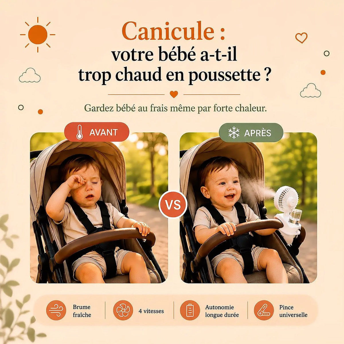 Gardez Bébé au Frais Même à 35°C