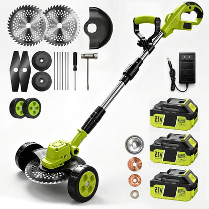 🔥 Save 80% Today | 3-in-1 Cordless Grass Trimmer & Lawn Mower German Engineering | Includes 2× 21V Batteries | Lightweight for Small & Medium Lawns | 🚚 FREE Shipping