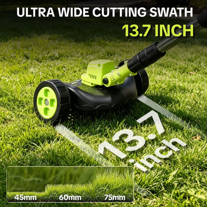 🔥 Save 80% Today | 3-in-1 Cordless Grass Trimmer & Lawn Mower German Engineering | Includes 2× 21V Batteries | Lightweight for Small & Medium Lawns | 🚚 FREE Shipping